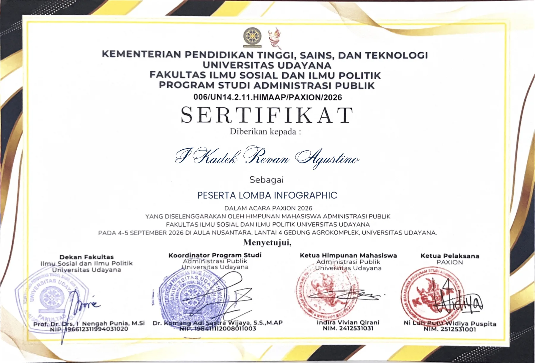 Peserta Lomba Infografis Paxion 2026